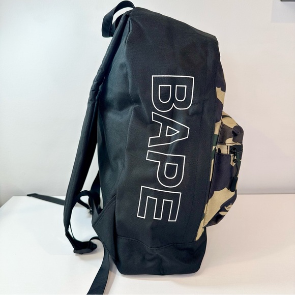 BAPE A Bathing Ape Summer Collection Backpack, Black Green Camo - Picture 7 of 12